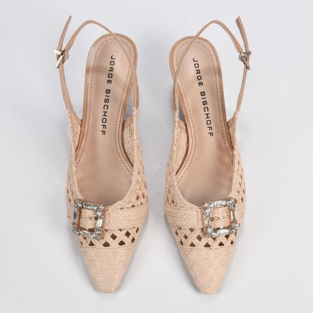 JB Gaspea Raffia Slingback