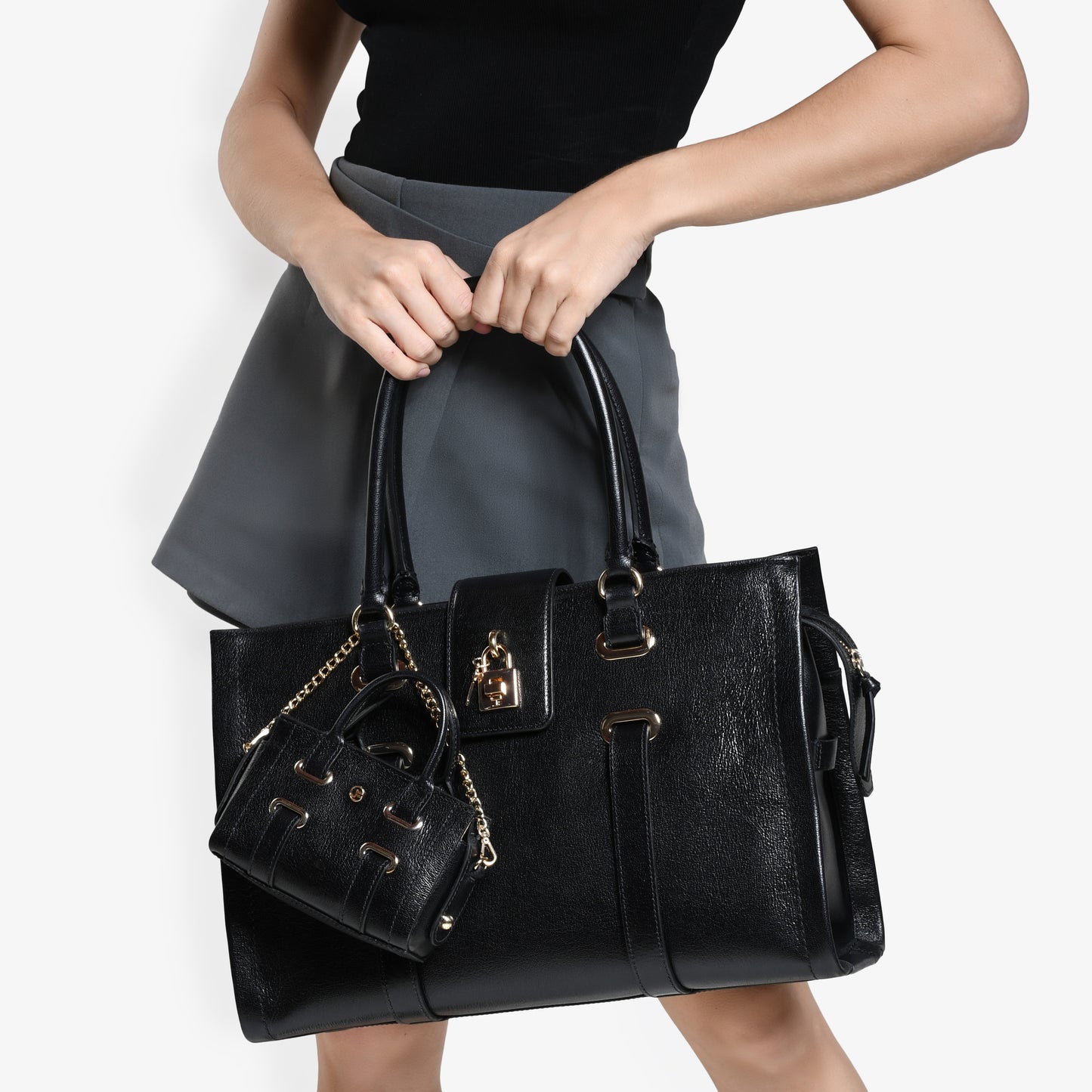 JB Bellagio Satchel Jet Noir