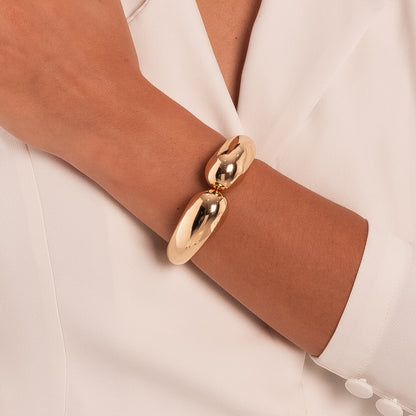 Colleen - rounded bracelet in radiant gold