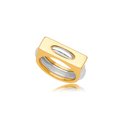 Charlotte - silver and gold duo ring