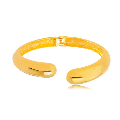 Colleen - Thick gold-toned metal choker with rounded forms