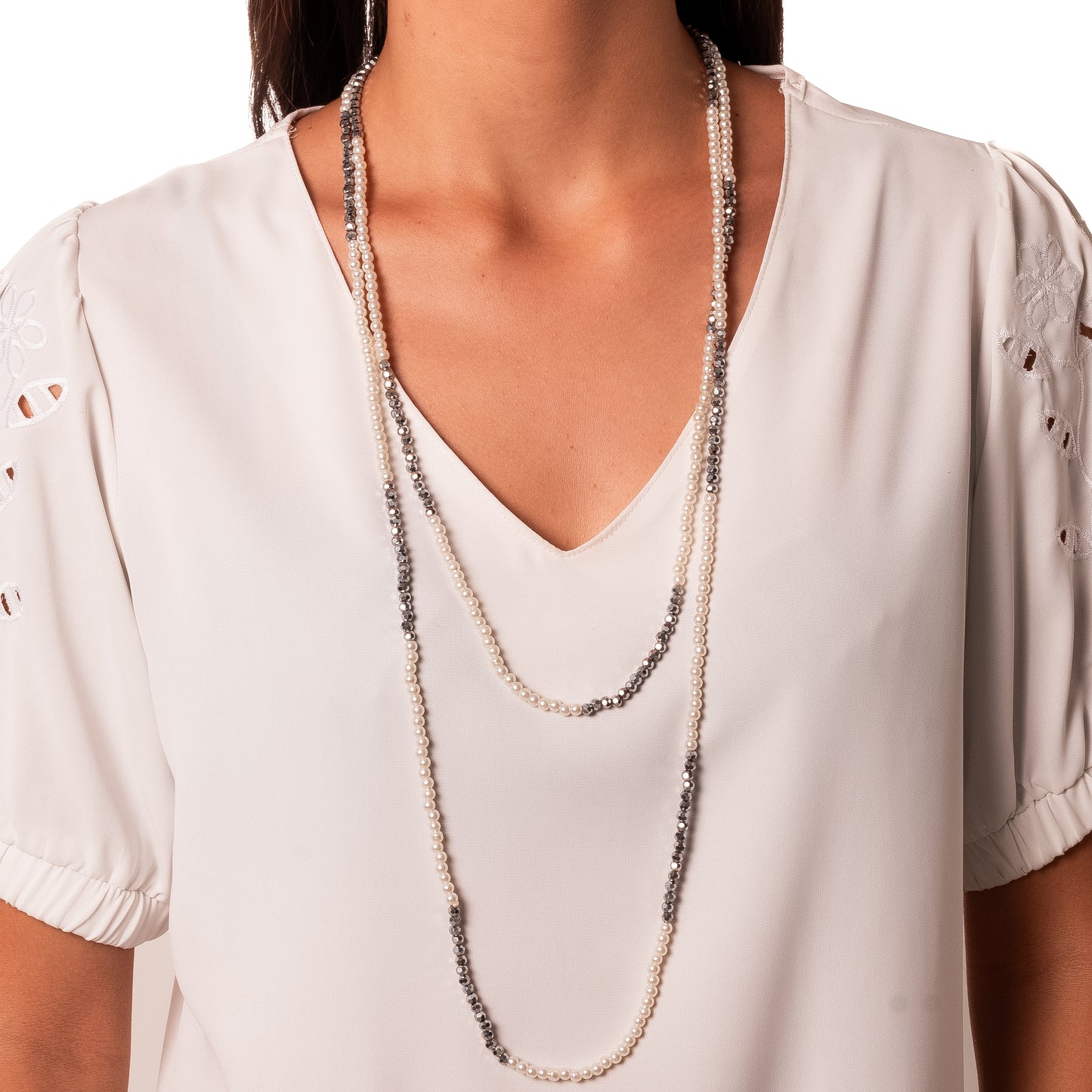 Angela - Gold & Silver Sphere Necklace