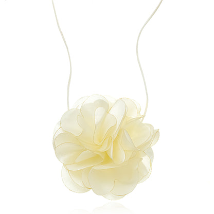 Francesca - neckwear featuring a medium-sized flower pendant on a slim cord