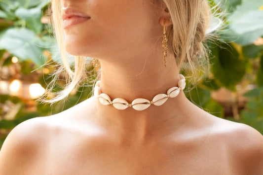 Shell Choker - Style Braided Rope Natural Shell Necklace