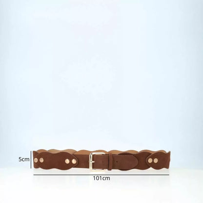 Wavy Suede Belt