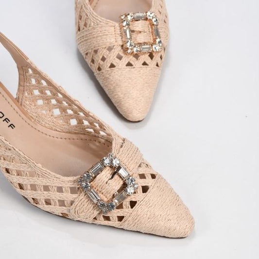 JB Gaspea Raffia Slingback