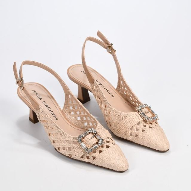 JB Gaspea Raffia Slingback