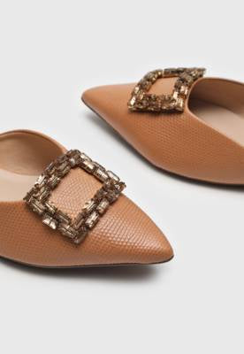 JB Amber Buckle Flat