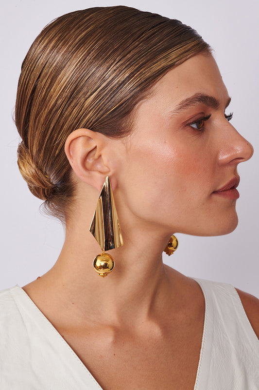 Pirâmide Geométrico Earring