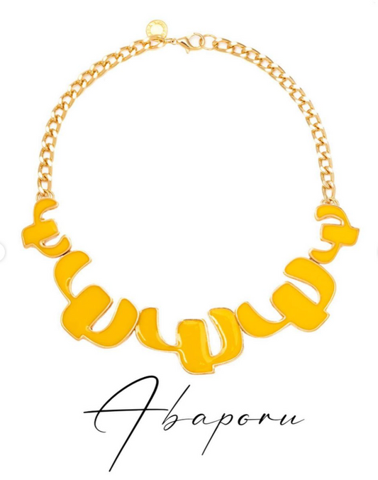 Abaporu - gold cactus necklace