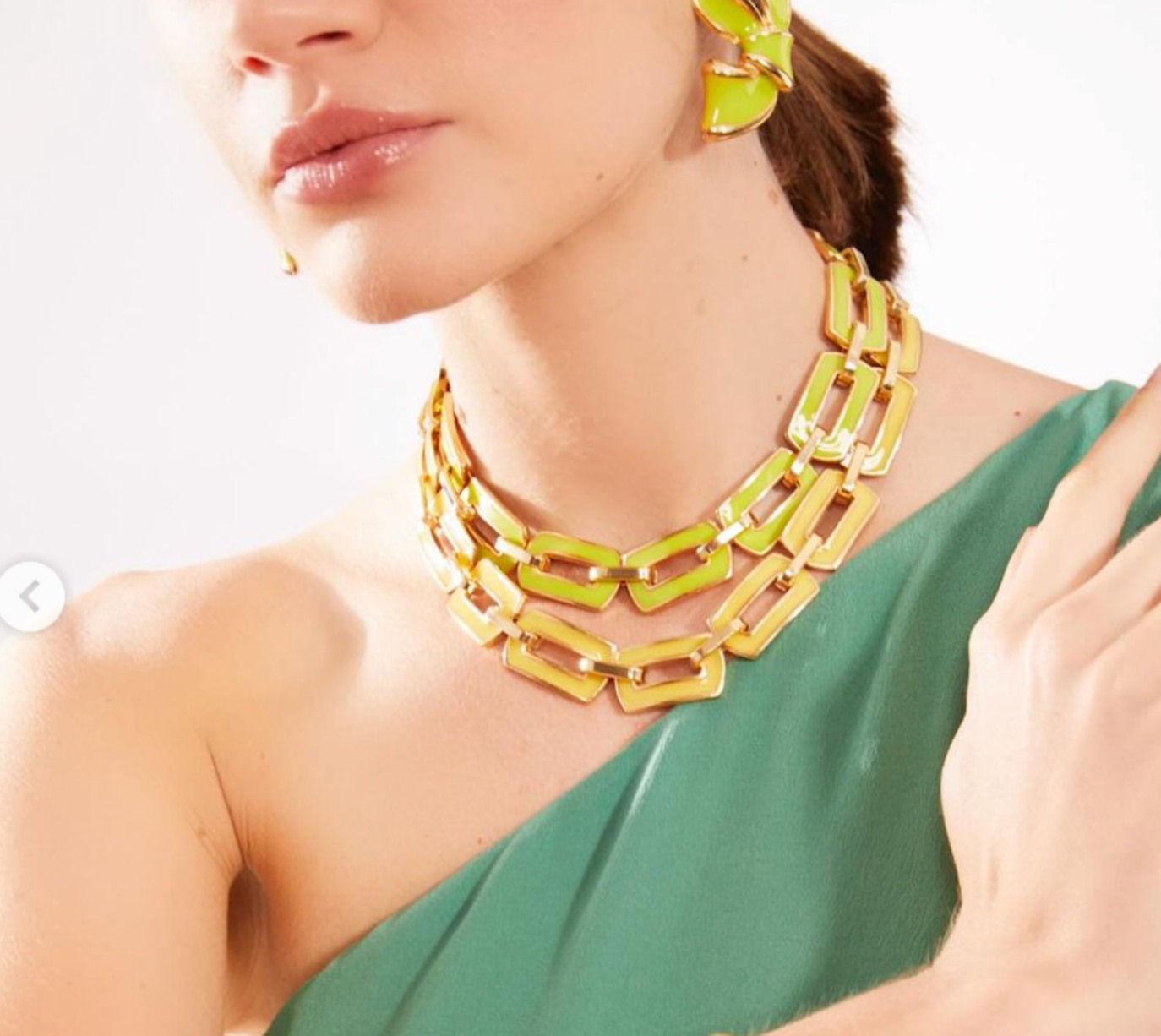 Bubble Chain - Necklace features a gold chain adorned with vibrant resin applications