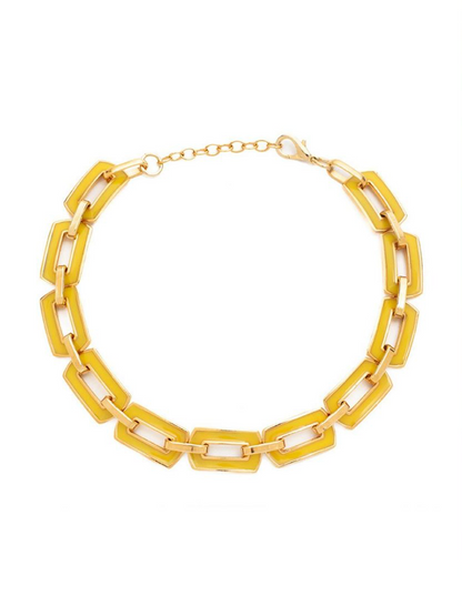 Bubble Chain - Necklace features a gold chain adorned with vibrant resin applications