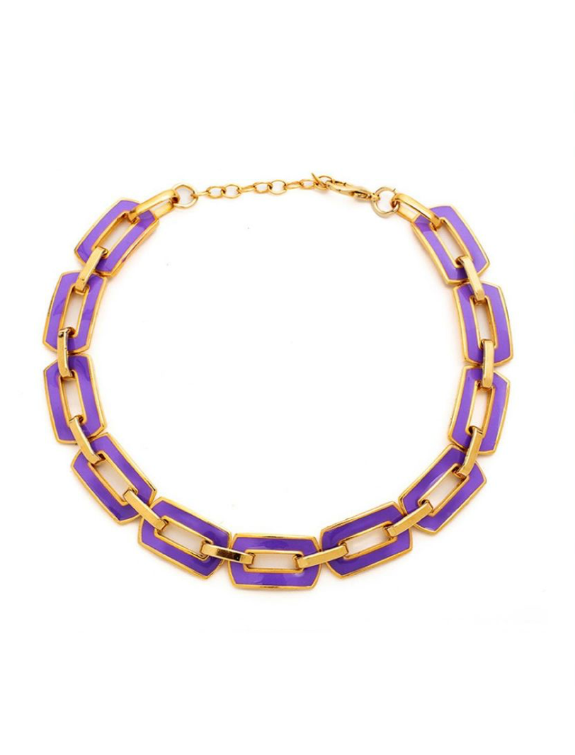 Bubble Chain - Necklace features a gold chain adorned with vibrant resin applications