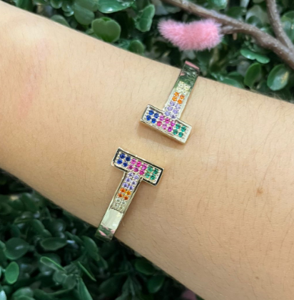 Brylie - colorful zirconia geometric bracelet