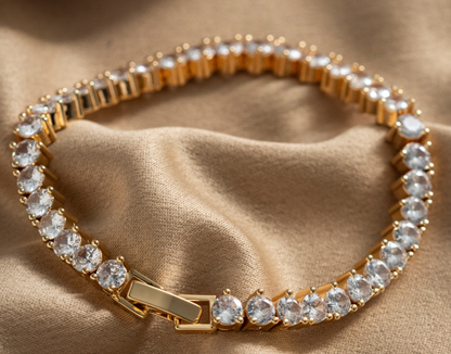 Paola - Riviera bracelet a versatile piece adorned with a continuous row of sparkling stones