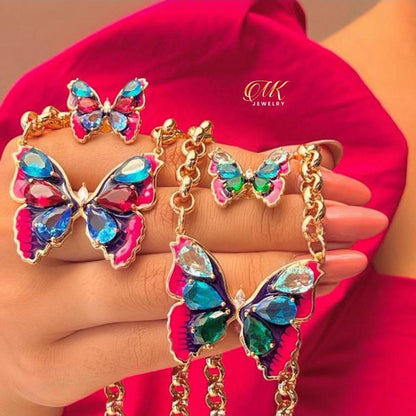 Mariah - butterfly-themed jewelry set