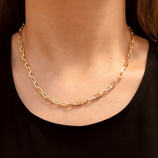 Zyla - Cartier-style link chain necklace, 40cm long