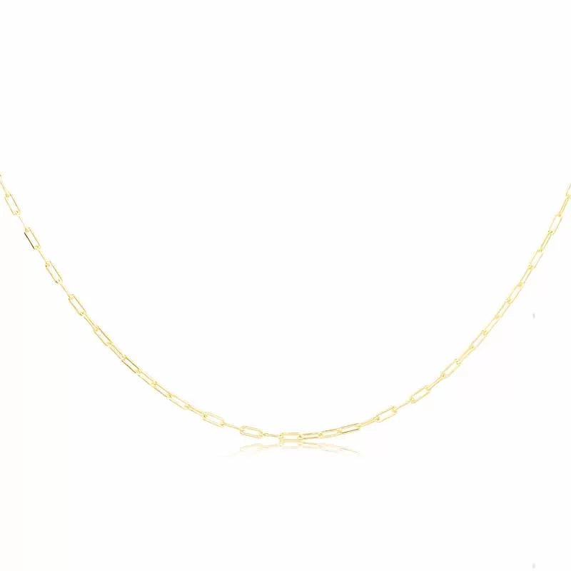 Zia - Cartier profile chain in 18k gold plating, 40cm long