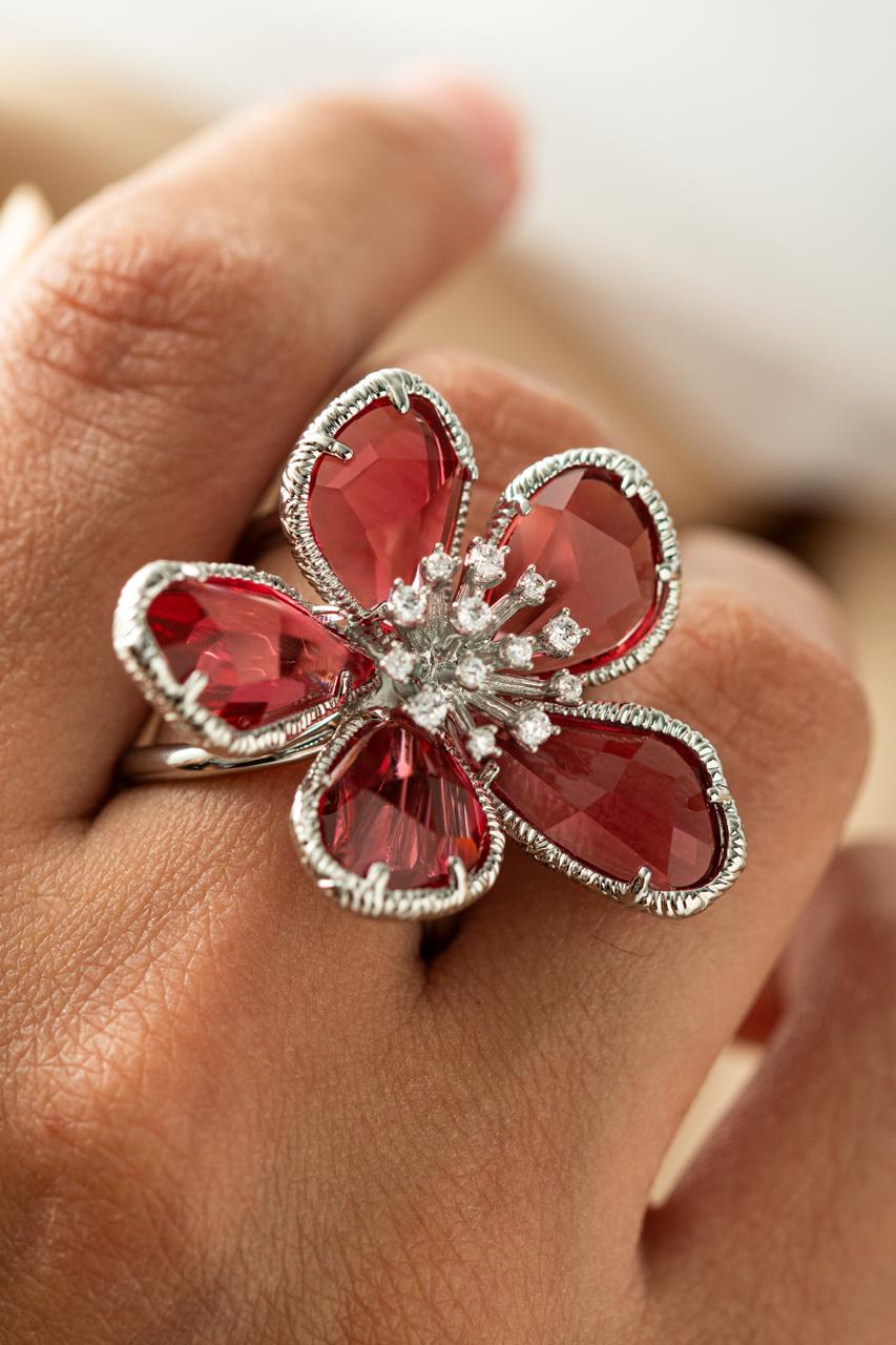 Fernanda - adjustable flower ring