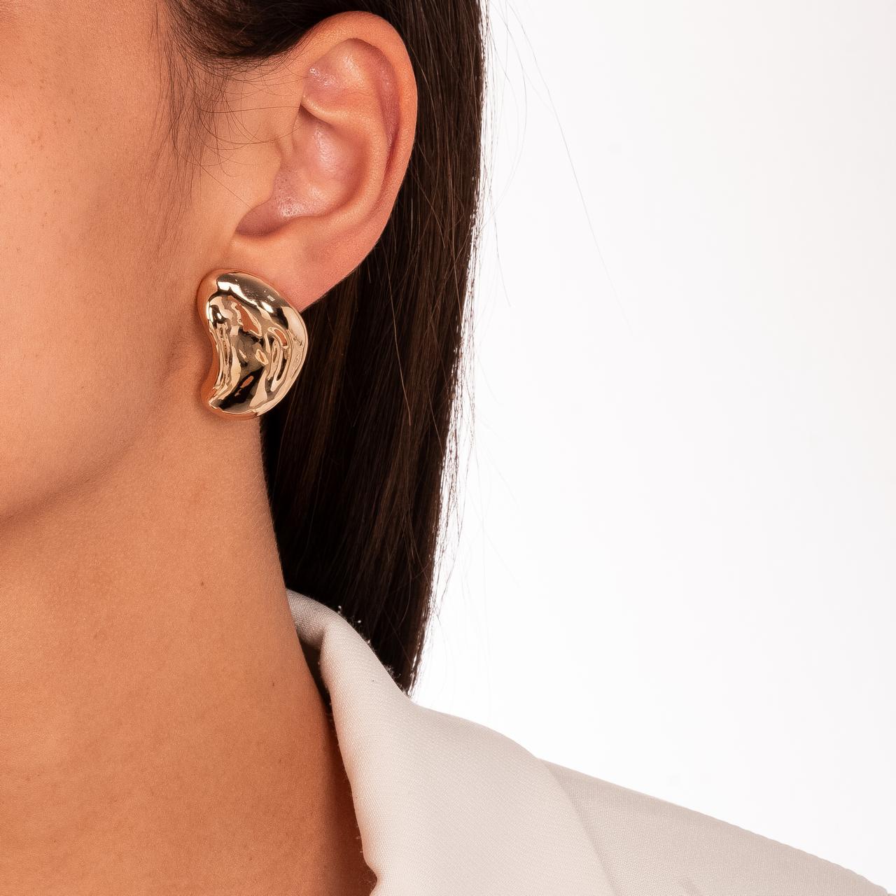 Belinda- Gold organic earrings