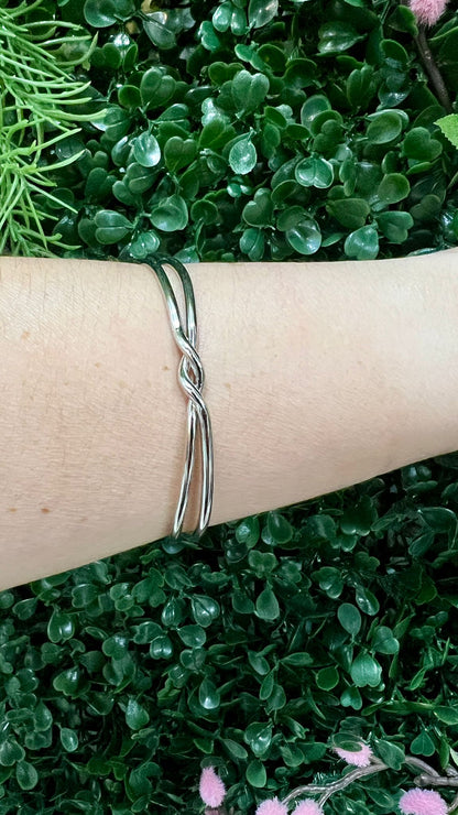 Rose- Gold and Silver knot bracelet