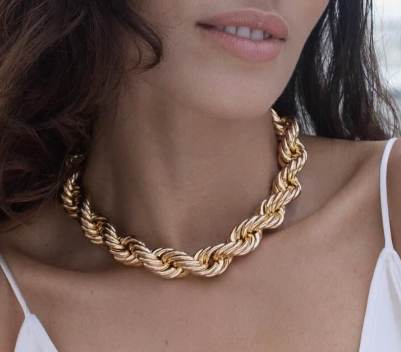 Raina - Gold rope necklace